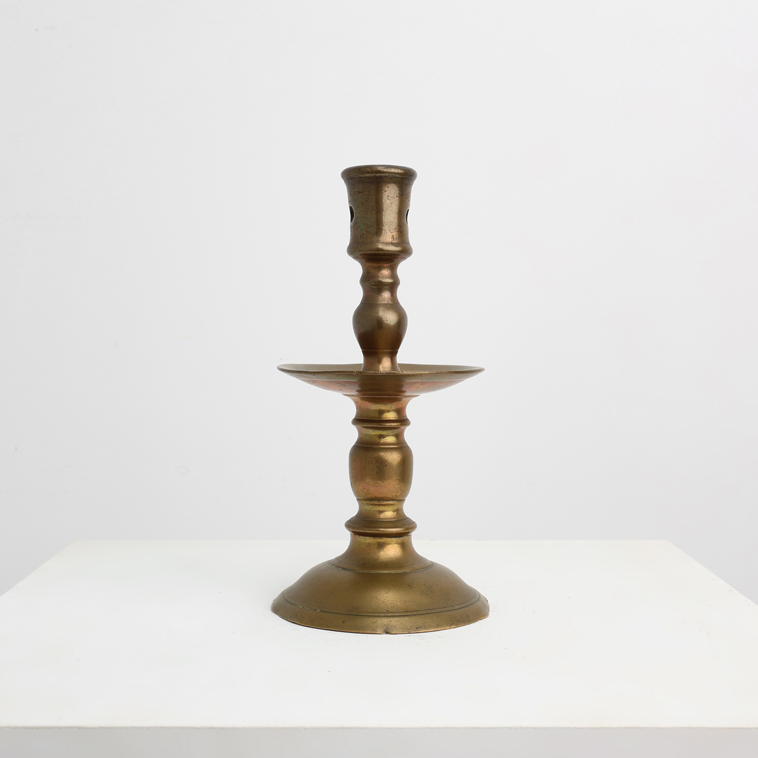 17th-Century Belgian Bronze Candlestick in Renaissance Style-img